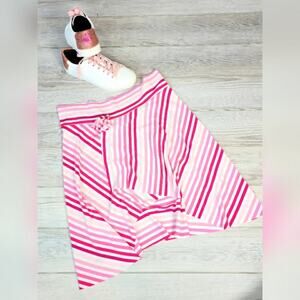Shameless Pink Stripe Faux Wrap Skirt SZ XL